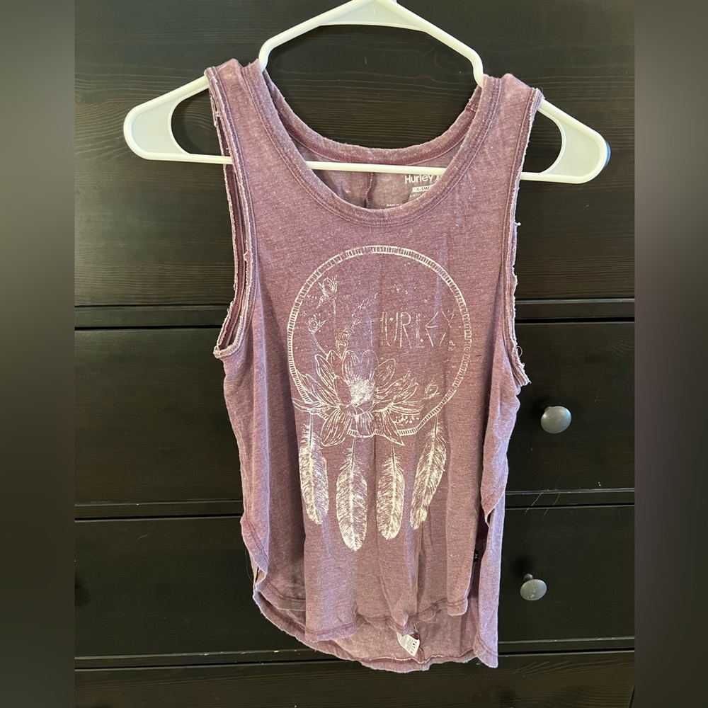 Hurley Flowy Distressed Tank Top XS NWOT